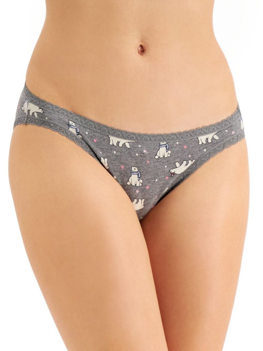 Jenni by Jennifer Moore Womens Lace Trim Bikini Underwear
